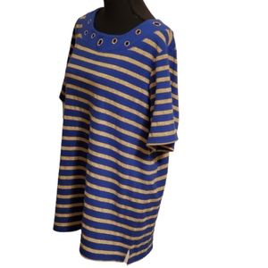 Quacker Factory size XL blue and gold tunic